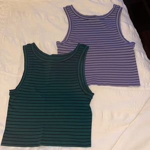 2 PACK >INTIMATELY ✨✨ FREE PEOPLE STRETCH CROP TANK 🌲😈